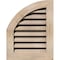 Ekena Millwork Quarter Round Top Left Functional, Pine Gable Vent w/ 1" x 4" Flat Trim Frame, 08"W x 32"H GVWQL08X3201SFUPI - alternate 1